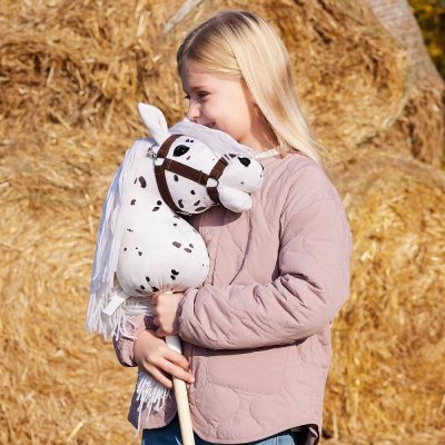 Tootiny Koń na kiju Hobby Horse HOPPIHORSE A3 Leopard - biały, maść tarantowata
