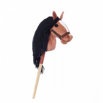 Tootiny Koń na kiju Hobby Horse HOPPIHORSE A4 Bay - ciemny brąz, maść gniada