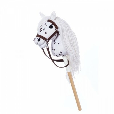 Tootiny Koń na kiju Hobby Horse HOPPIHORSE A4 Leopard - biały, maść tarantowata