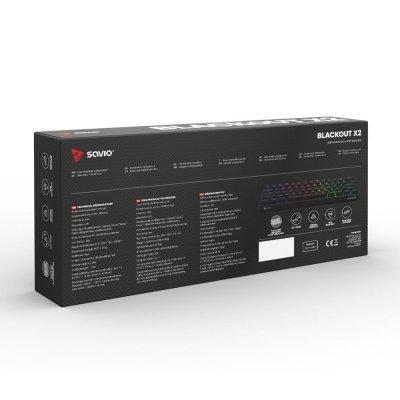 Savio Klawiatura mechaniczna BLACKOUT X2  OUTEMU Red, Hot Swap
