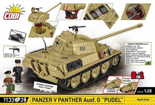 Cobi Klocki Klocki Panzer V Panther G Pudel 1133 klocków
