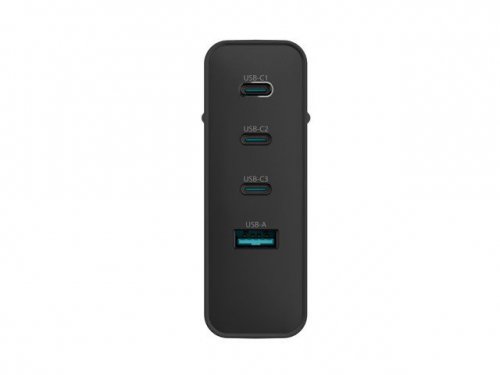 Natec Ładowarka sieciowa Ribera GAN 3xUSB-C + 1x USB-A 100W czarna