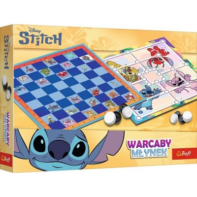 Trefl Gra Warcaby i Młynek Lilo i Stitch