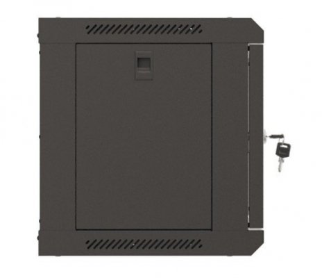 Lanberg Szafa instalacyjna rack wisząca 19 cali 6U 540x350 czarna drzwi  przeszklone ( flat pack)