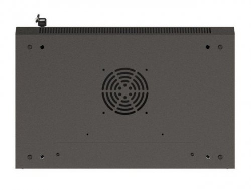 Lanberg Szafa instalacyjna rack wisząca 19 cali 6U 540x350 czarna drzwi  przeszklone ( flat pack)
