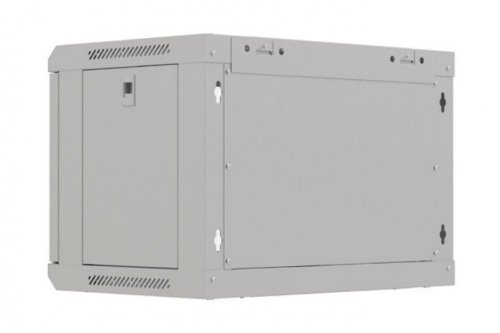 Lanberg Szafa instalacyjna rack wisząca 19 cali 6U 540x350 szara drzwi przeszklone ( flat pack)