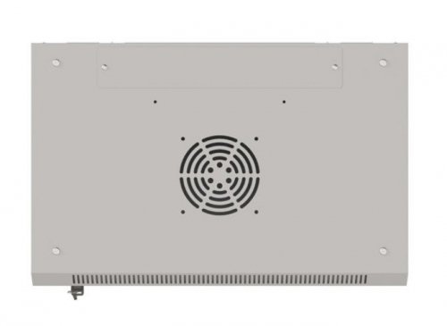 Lanberg Szafa instalacyjna rack wisząca 19 cali 9U 540x350 szara drzwi przeszklone ( flat pack)