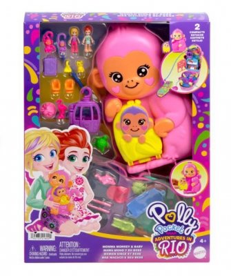 Mattel Polly Pocket Kompaktowa torebka Małpka
