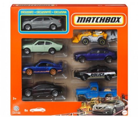 Mattel Zestaw pojazdów Matchbox 8-pak 1:64 mix