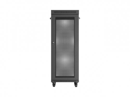 Lanberg Szafa instalacyjna rack stojąca 19 cali 32U 600x600 drzwi perforowane LCD czarna (Flat pack)