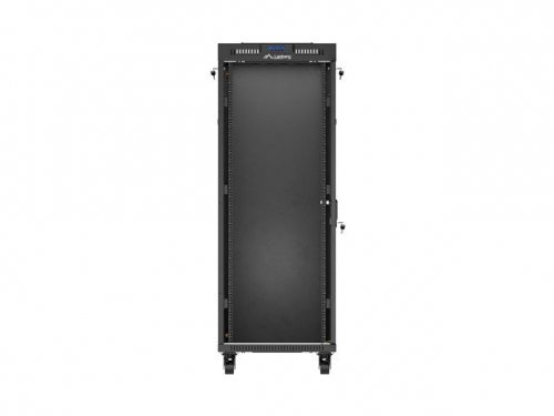 Lanberg Szafa instalacyjna rack stojąca 19 cali 32U 600x1000 drzwi przeszklone LCD czarna (Flat pack)