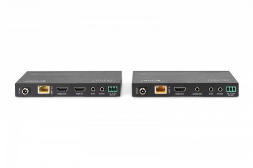 Digitus Przedłużacz / Extender HDMI HDBaseT 150m kat.5e/6/74K 60Hz PoC (Power over Cable) IR audio (zestaw)