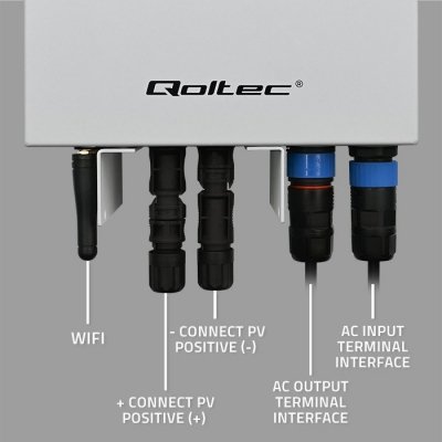 Qoltec Inwerter Przetwornica solarna do grzania wody ECO Solar Boost |  MPPT | BYPASS | LCD | 3kW/4kW | Wi-Fi