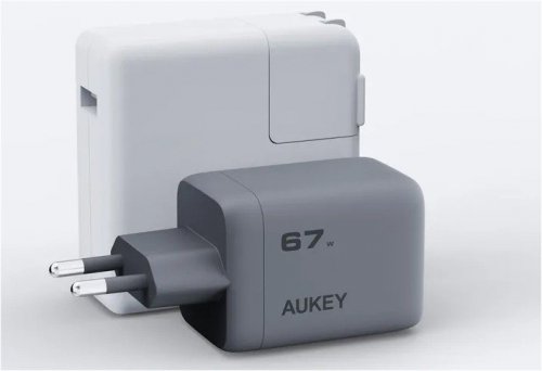 AUKEY PA-C3 ładowarka sieciowa 3xUSB (2xUSB-C + 1xUSB-A) 67W 5A QC5.0 PD3.0 AFC PPS FCP SCP