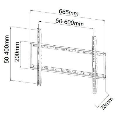 Techly Uchwyt ścienny do TV 40-65 cali LED/LCD 50kg slim 28mm