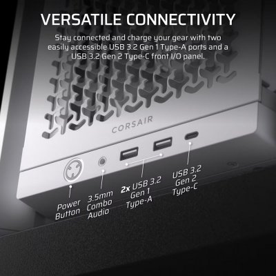 Corsair Obudowa FRAME 4000D RS White Mid Tower ATX