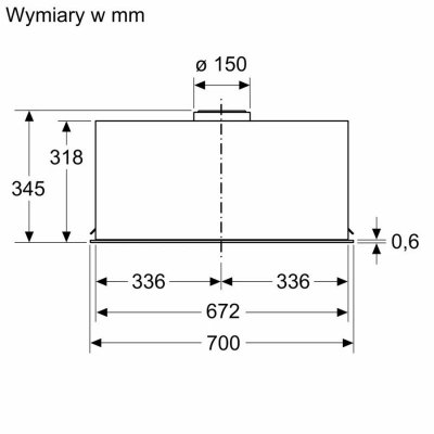 Bosch Okap wyspowy DLN78PC60 Serie8 70cm