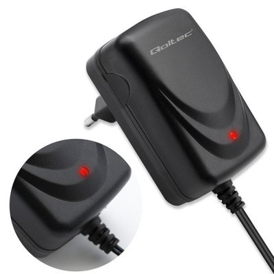 Qoltec Automatyczna ładowarka do akumulatora AGM GEL STD 6V | 1A |      Prostownik z sygnalizatorem LED