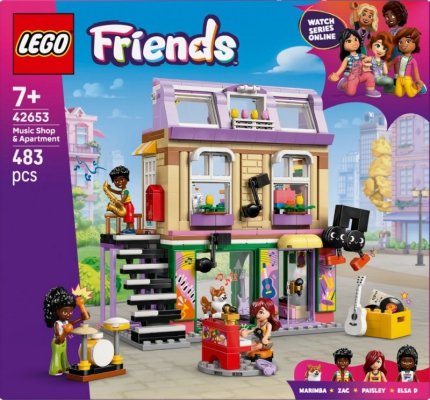 LEGO Klocki Friends 42653 Sklep muzyczny i mieszkanie