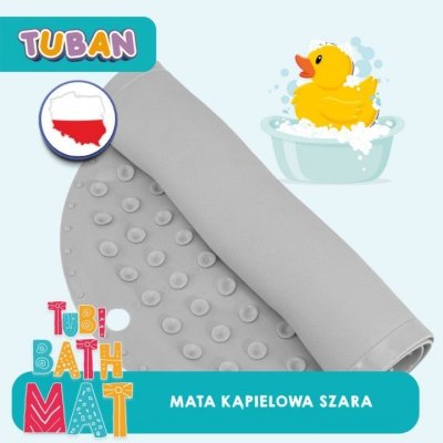 TUBAN Mata kąpielowa antypoślizgowa szara