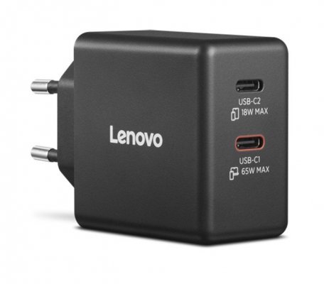 Lenovo Ładowarka Dual USB-C 65W GaN 40AW065BEU