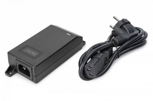 Digitus Zasilacz/Adapter PoE+ 802.3at aktywny max. 55V 30W 10/100/1000Mbps, transmisja do 100m