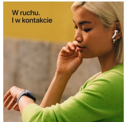 Apple Watch SE 3 GPS+Cellular koperta 40 mm z aluminium w kolorze księżycowej poświaty, pasek sportowy w kolorze księżycowej poświaty - rozmiar M/L