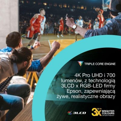 Epson Projektor EF-62N x4K PRO-UHD/700L/5m:1/1.6kg niebieski