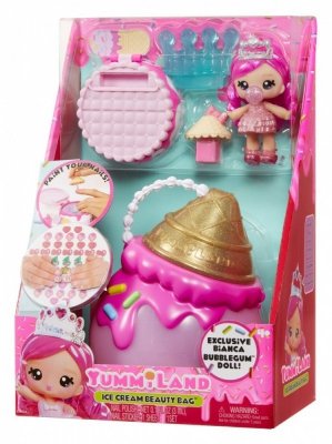MGA Lalka Yummiland Beauty Bag + Lip Gloss, Ice Cream