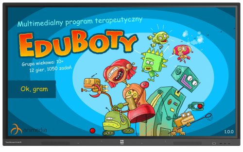 DUPLIKAT: Eduboty - aplikacja terapeutyczna na monitory interaktywne (WIN10)