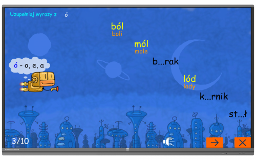 Eduboty - aplikacja terapeutyczna na monitory interaktywne (Android)