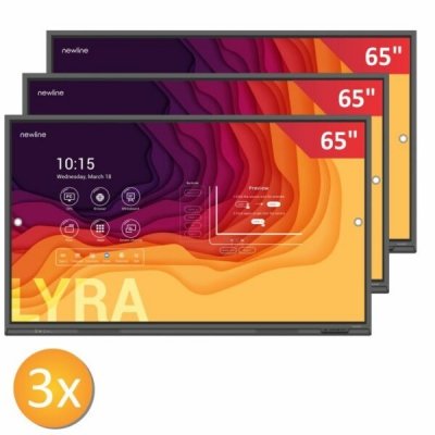 Zestaw: 3x Monitor Interaktywny LYRA TT-6521Q z uchwytem