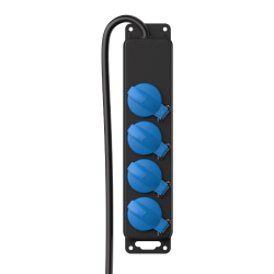 Procab PSI204/1.5-F IP44 powerstrip, 4-way, 3G2.5 4 french sockets, ip44, 1,5m