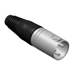 Procab VC3MX-P Cable connector - 3-pin xlr male Connector 50 pcs box