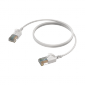 PROCAB CSD560W/1 Kabel sieciowy Slimline - CAT6A RJ45 - RJ45 U/UTP wersja biała - 1 m 