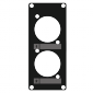 CAYMON CASY105/B CASY 1 space cover plate - 2x D-size holes Black version 