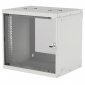 Szafa wisząca Intellinet BASIC, 9U, 540/560, Rack 19 cali, szklane drzwi, FLATPACK, szara 