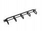 Organizer kabli Lanberg AK-1202-B 19 cali 1U z 5 plastikowymi uchwytami - typ B czarny 