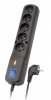 Lestar Listwa przeciwprzepięciowa LV-530W, 1L, 5,0m, czarna 