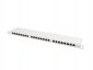 Lanberg Patch Panel 24 Port 0.5U Kat.6 szary ekranowany 