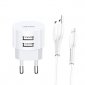 USAMS Ładowarka sieciowa T20 2xUSB 2,1A Lightning 