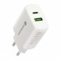 everActive Ładowarka USB/USB-C QC3.0 25W Biała 
