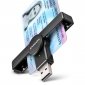 AXAGON CRE-SMPA Czytnik kart identyfikacyjnych PocketReader USB-A 