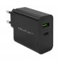 Qoltec Ładowarka Super Quick PD | 1xUSB-C | 1xUSB | 45W | 5-20V | 2.25-3A | Czarna 