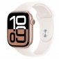 Apple Watch Series 10 GPS, koperta 46 mm z aluminium w kolorze różowego złota z paskiem sportowym w kolorze łagodnego różu - rozmiar M/L 