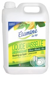 Etamine du Lys, Płyn do mycia naczyń Organiczna Cytryna i Mięta, Kanister, 5000 ml