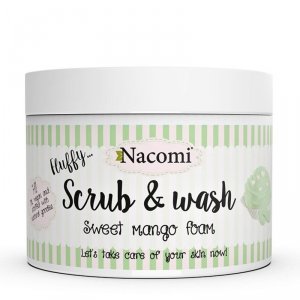 Nacomi - Scrub & Wash pianka peelingująco-myjąca Słodka Pianka Mango 180ml