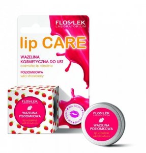 Floslek - Lip Care wazelina kosmetyczna do ust poziomkowa 15g