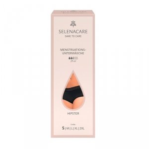 Selenacare - Hipster bielizna menstruacyjna Czarna S 25ml