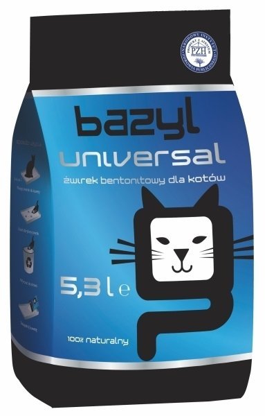 mag. Suwak: bazyl Premium Universal 5,3l Żwirek bentonitowy zbrylający dla kota